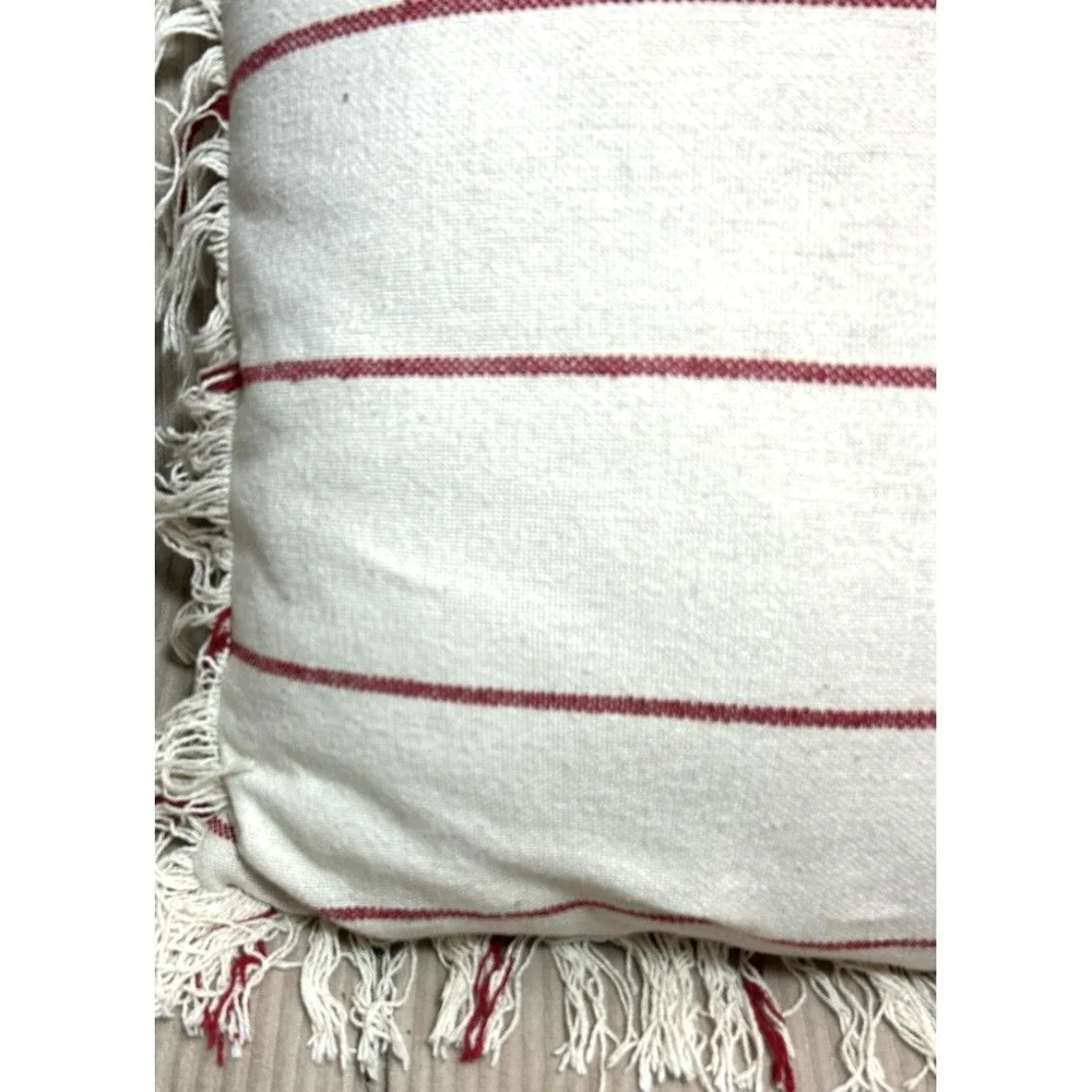 Christmas Throw Pillow Tis The Season Jolly Holly Maroon Berries ZIPS 19